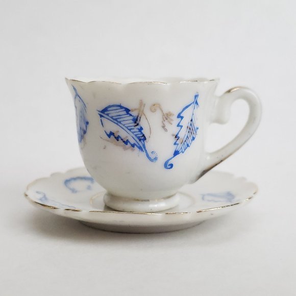 Vintage Miniature Tea Cup & Saucer Porcelain Japan